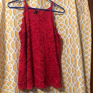 Fortune+Ivy chiya laced scalloped halter blouse